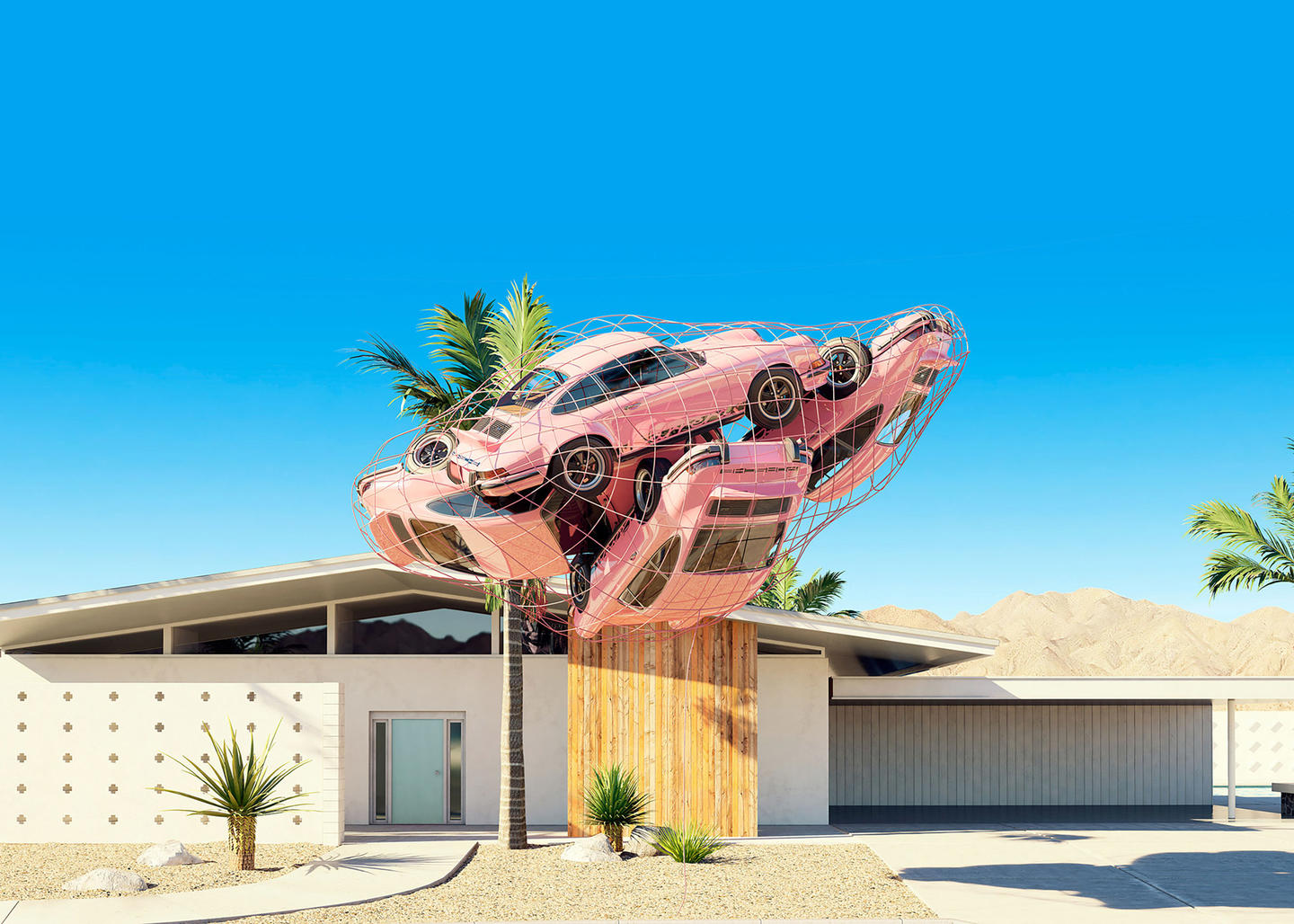 Four Pink Porsche 911 Carrera RS Four Pink Porsche 911 Carrera RS